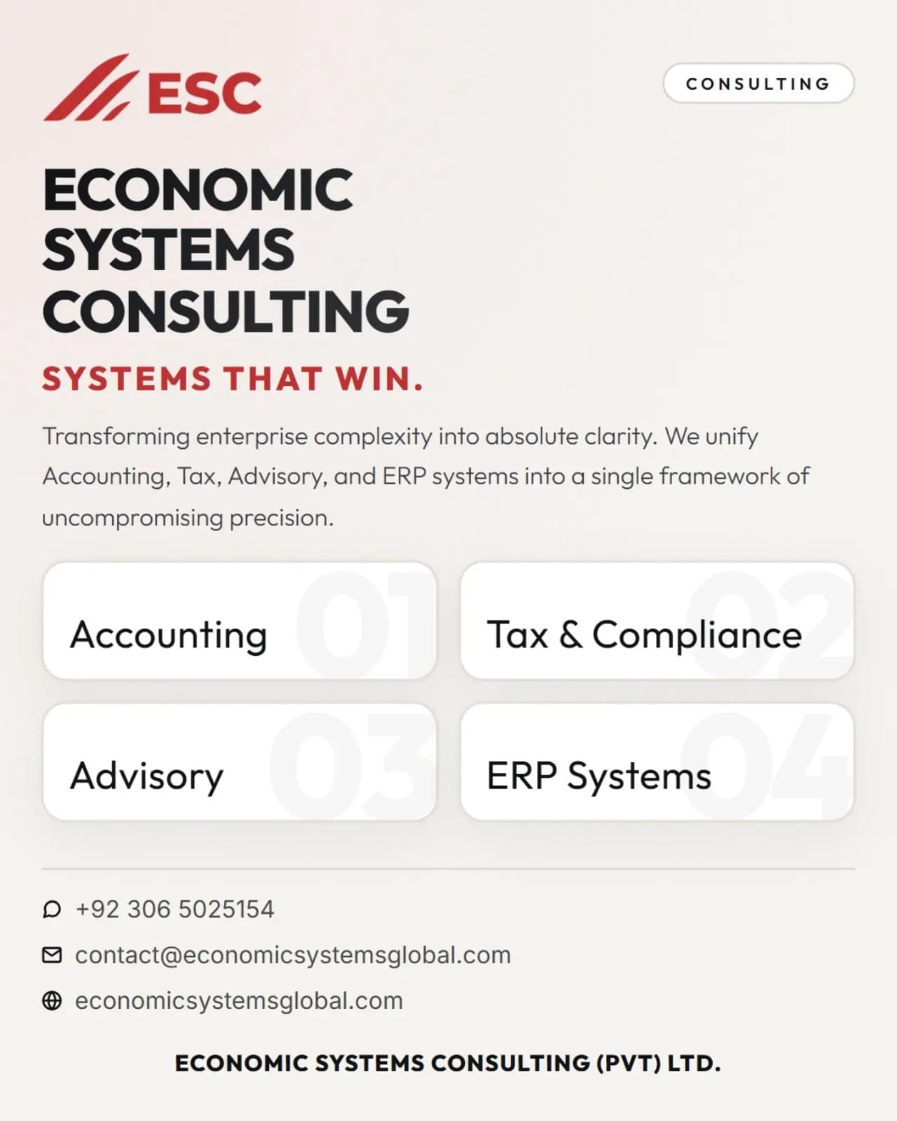 1 Economic Systems Consulting